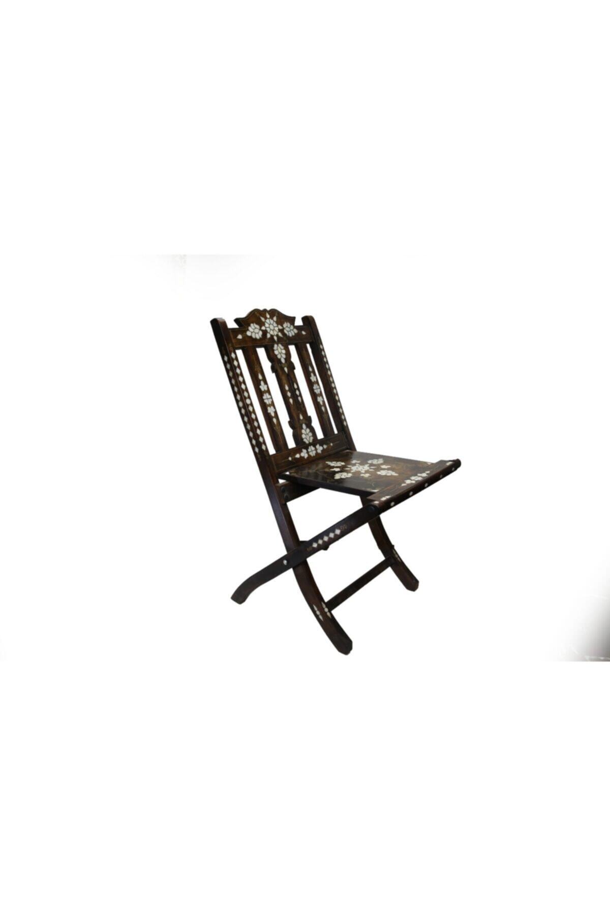 cupperfieldTR Ceviz Ağacı Sedef Kakma Pirinç Işleme Sandalye