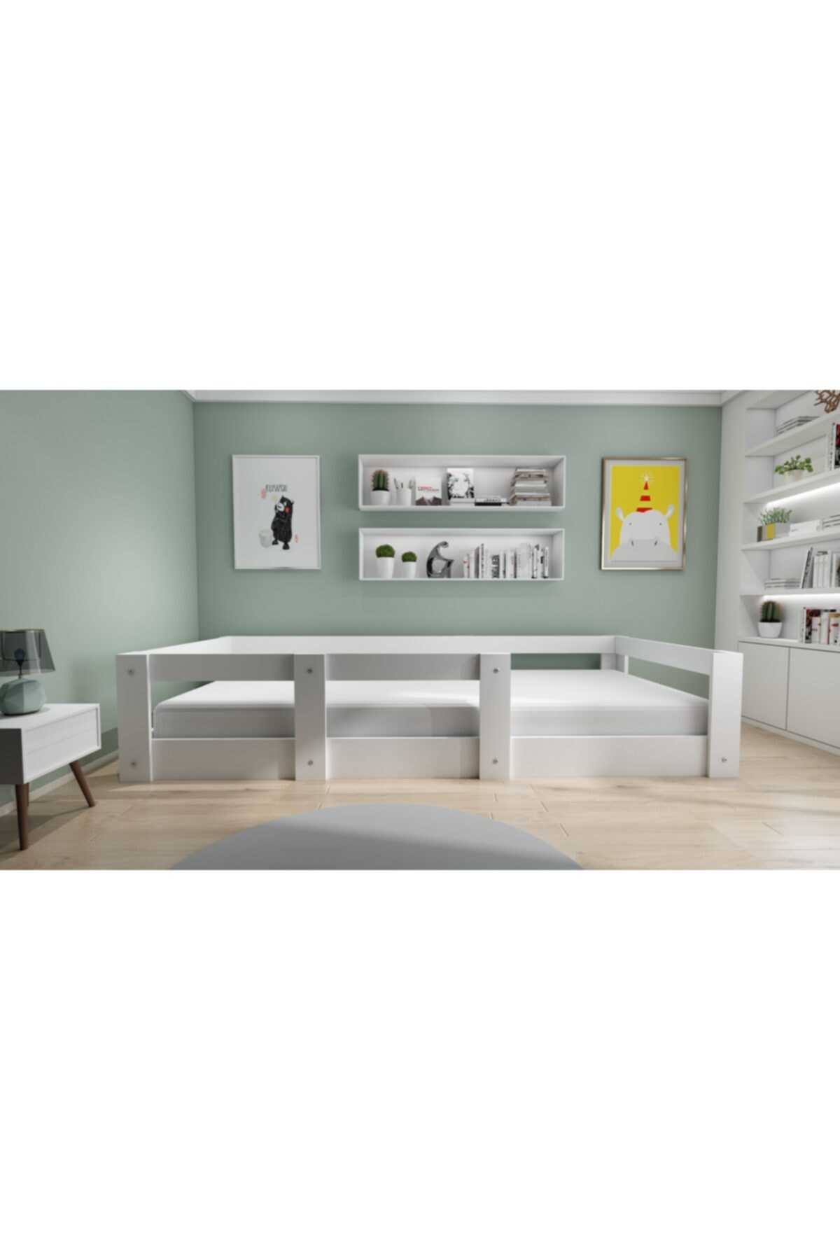 Herseycik Elit Montessori Karyola Beyaz Y15 90x190 Yatak Uyumlu