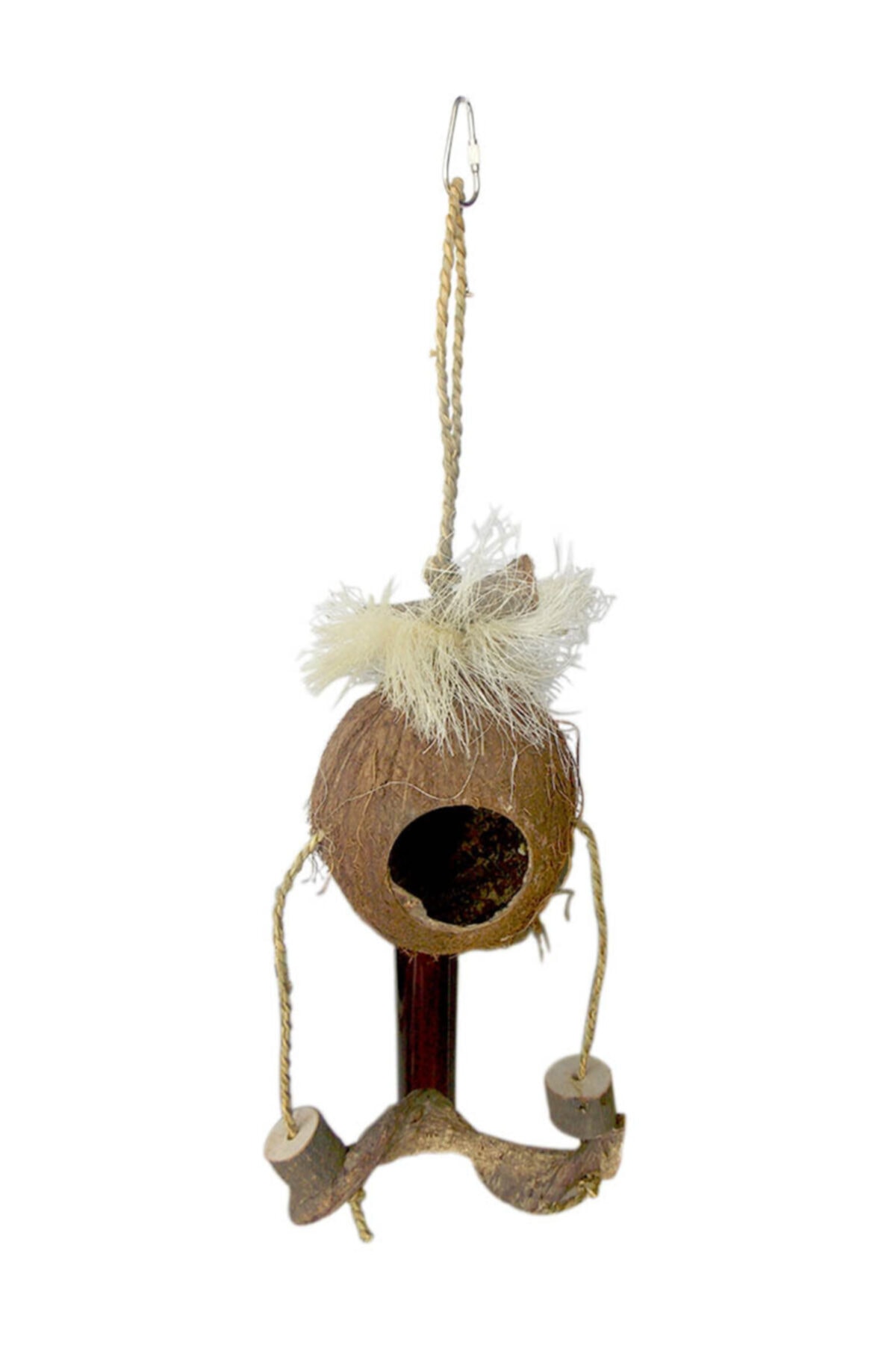 Eastland Hindistan Cevizli İpli Ahşap Kuş Oyuncağı 17x42 cm