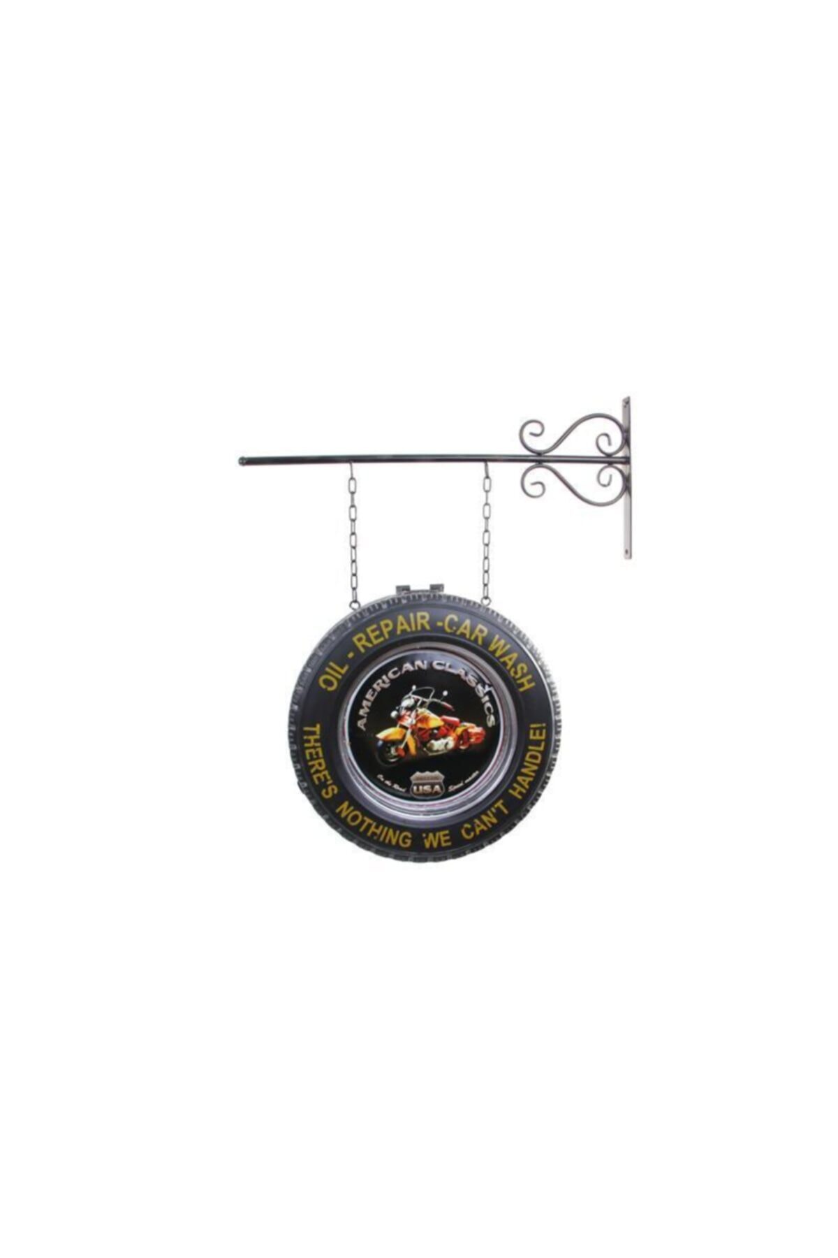 HİMARRY Dekoratif Çift Yönlü Motorsiklet Temalı Ferforje Askı Pano