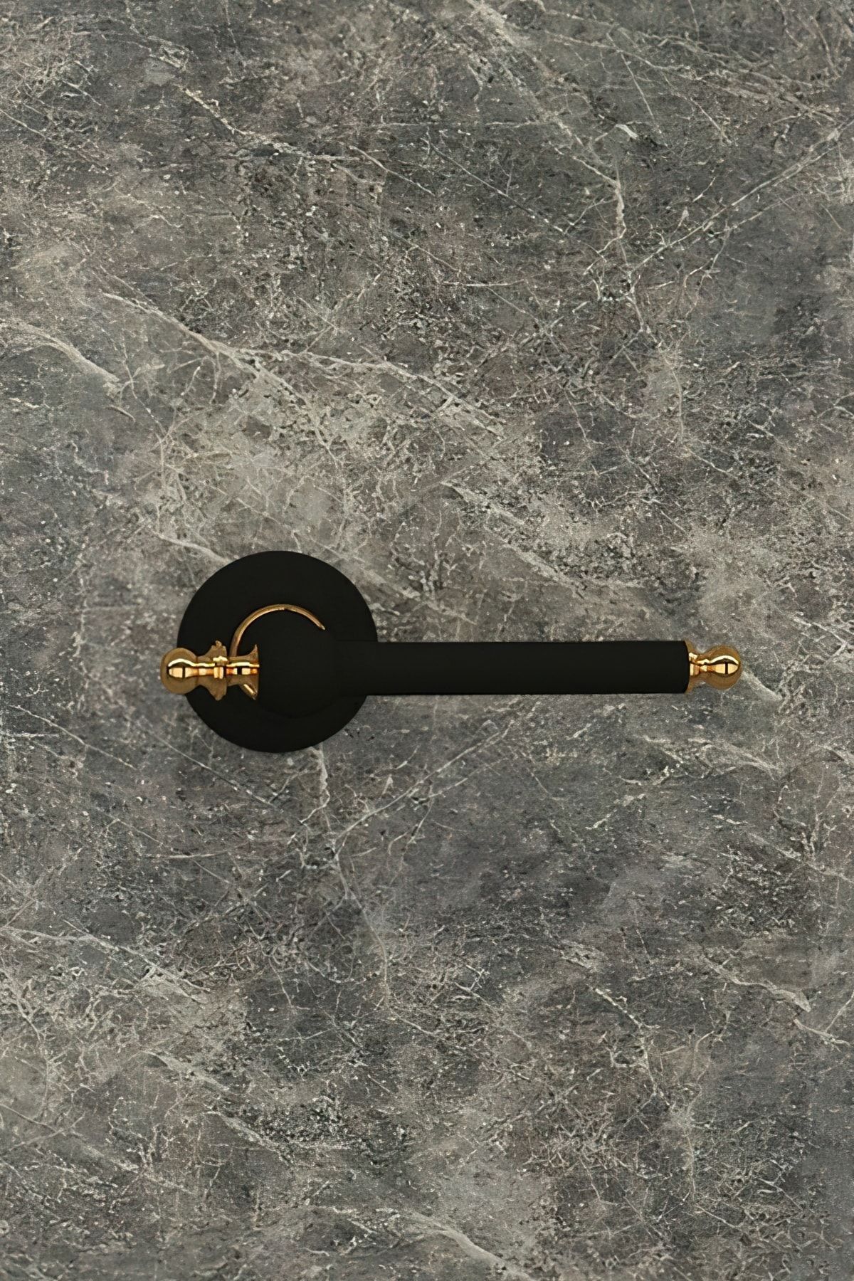 Milenay Aspendos Black Gold Açık Tuvalet Kağıtlığı, Pirinç Malzeme
