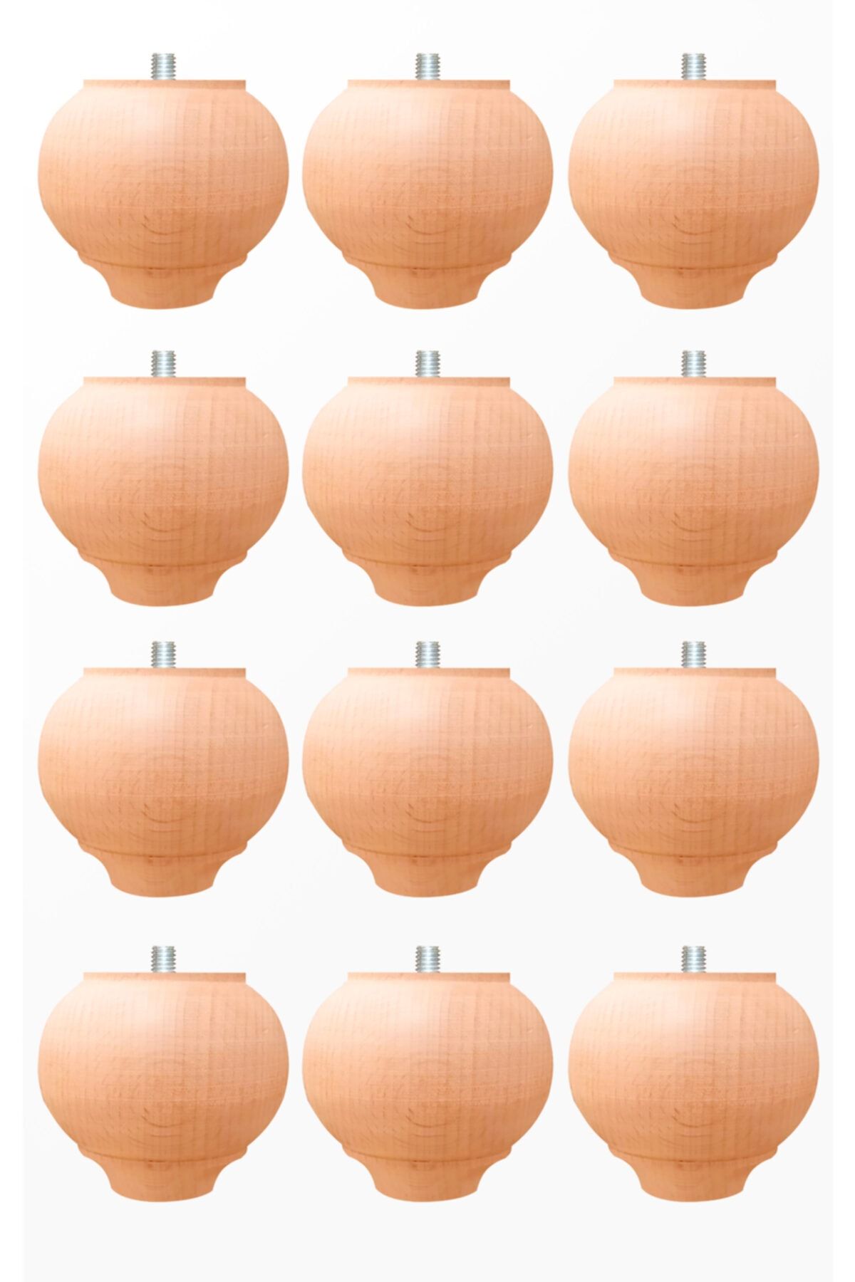 turanahşap Koltuk Ayağı - Sehpa Ayağı - Baza Ayağı- Mobilya Ayağı -ahşap Ayak/ Uzunluk: 10 Cm / Çap: 9 Cm
