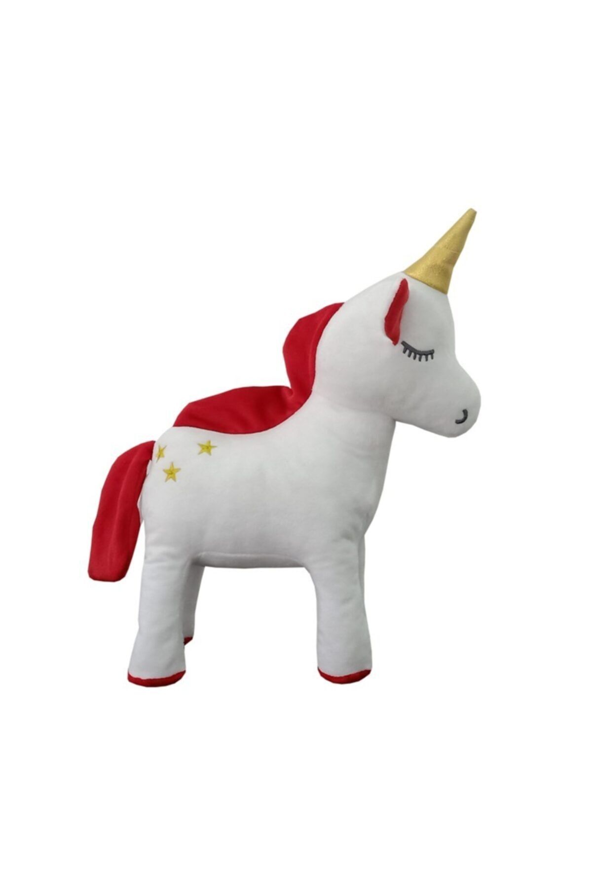 MY toys Peluş Unicorn Figürlü Yastık 33 Cm. (kırmızı)