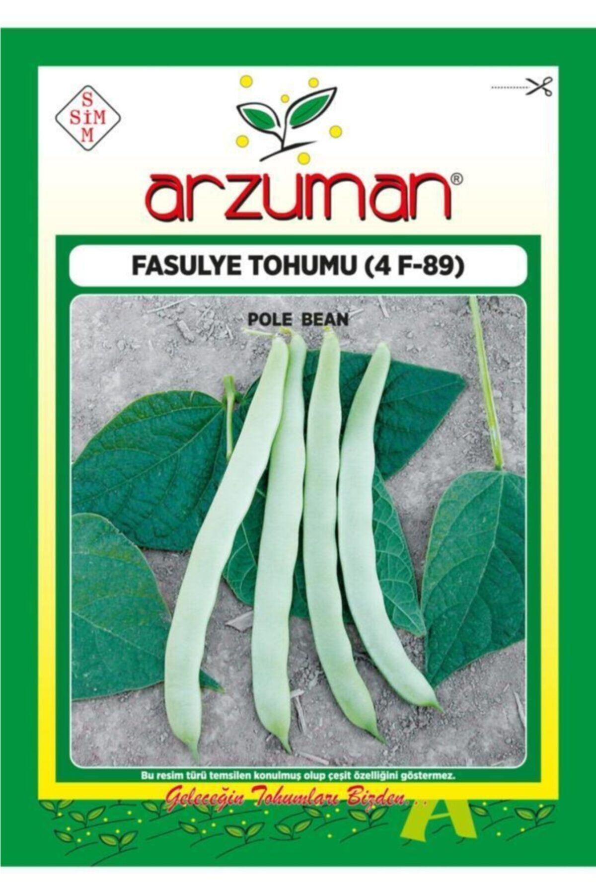 GüçlüTedarik Ziraat Ayşe 4f 89 Sırık Fasülye Tohumu 100 Tohum 50 Gram
