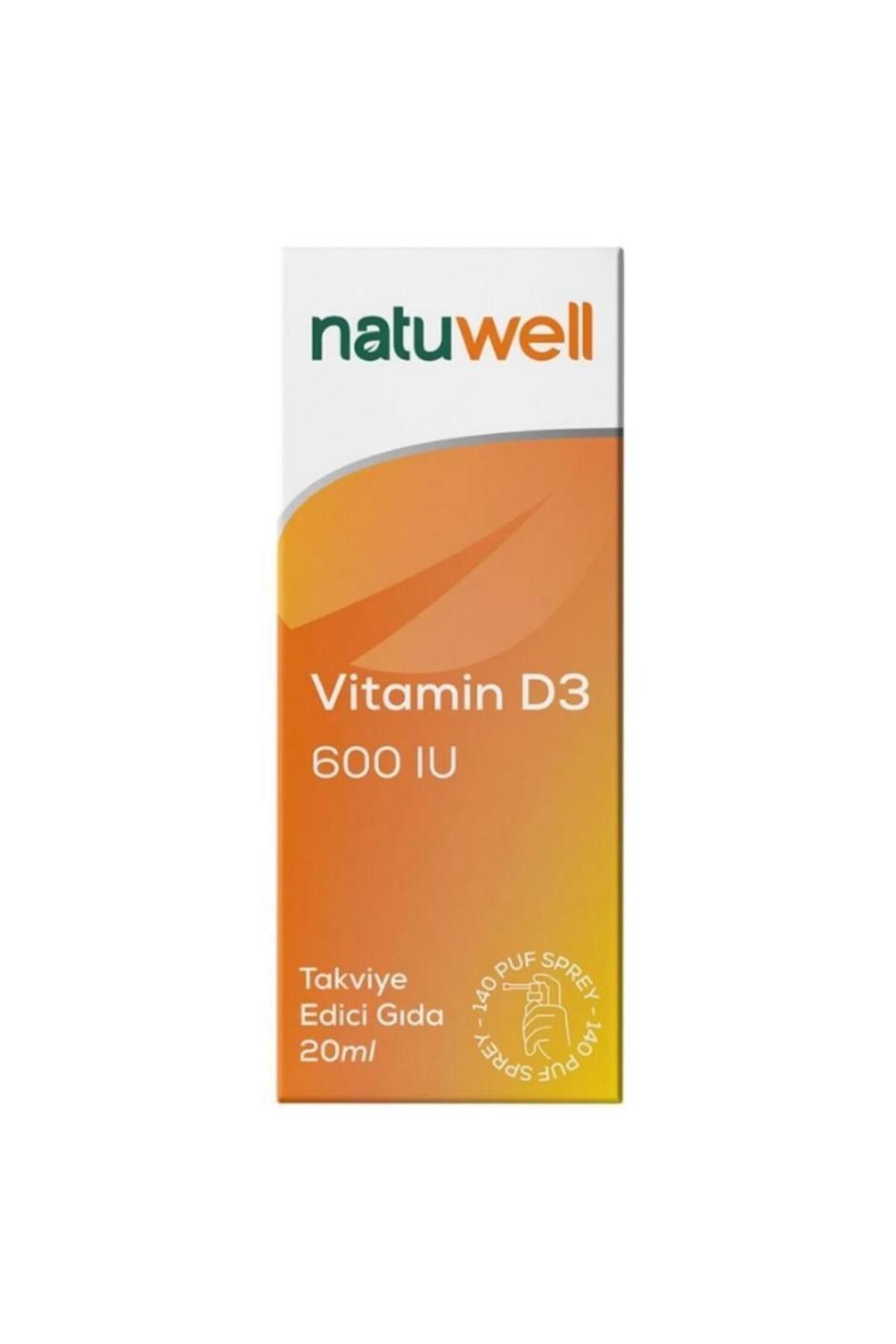 Natuwell Vitamin D3 600ıuSprey 20 ml