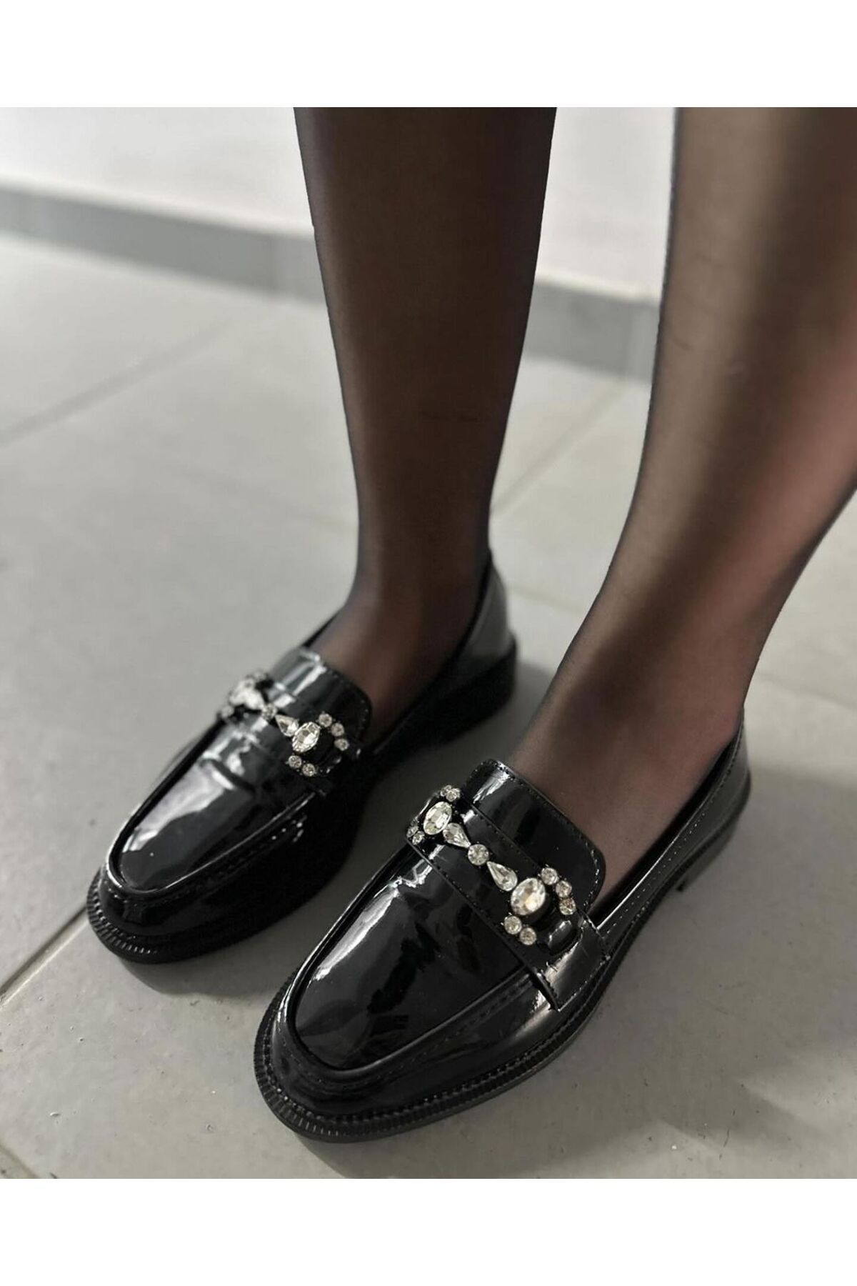 Hco Taşlı Kadın Loafer Babet