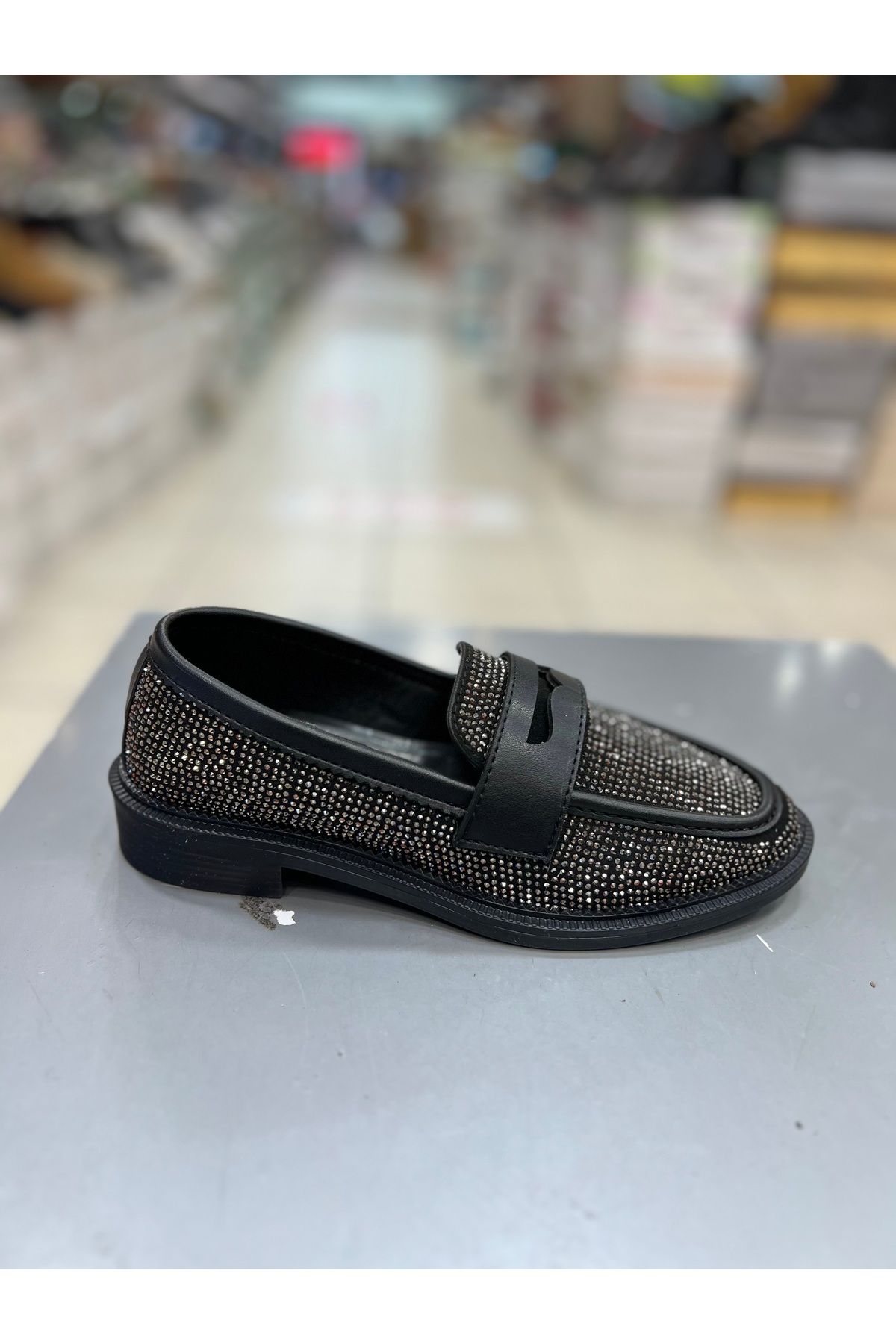 Hco Taşlı Şık Kadın Loafer Ayakkabı