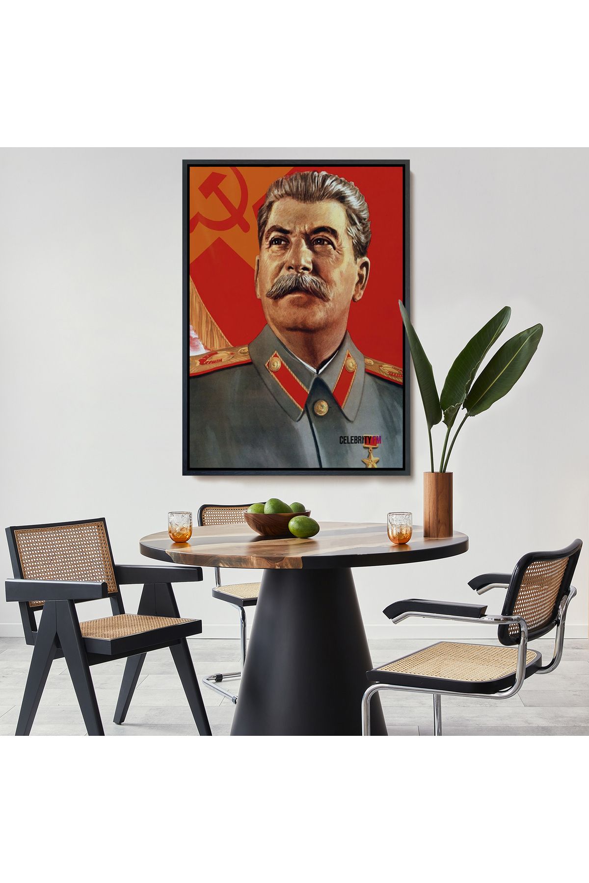 Çerçeveli Joseph Stalin Rusya Ve Sovyetler Birliği Sscb Tablo-7683