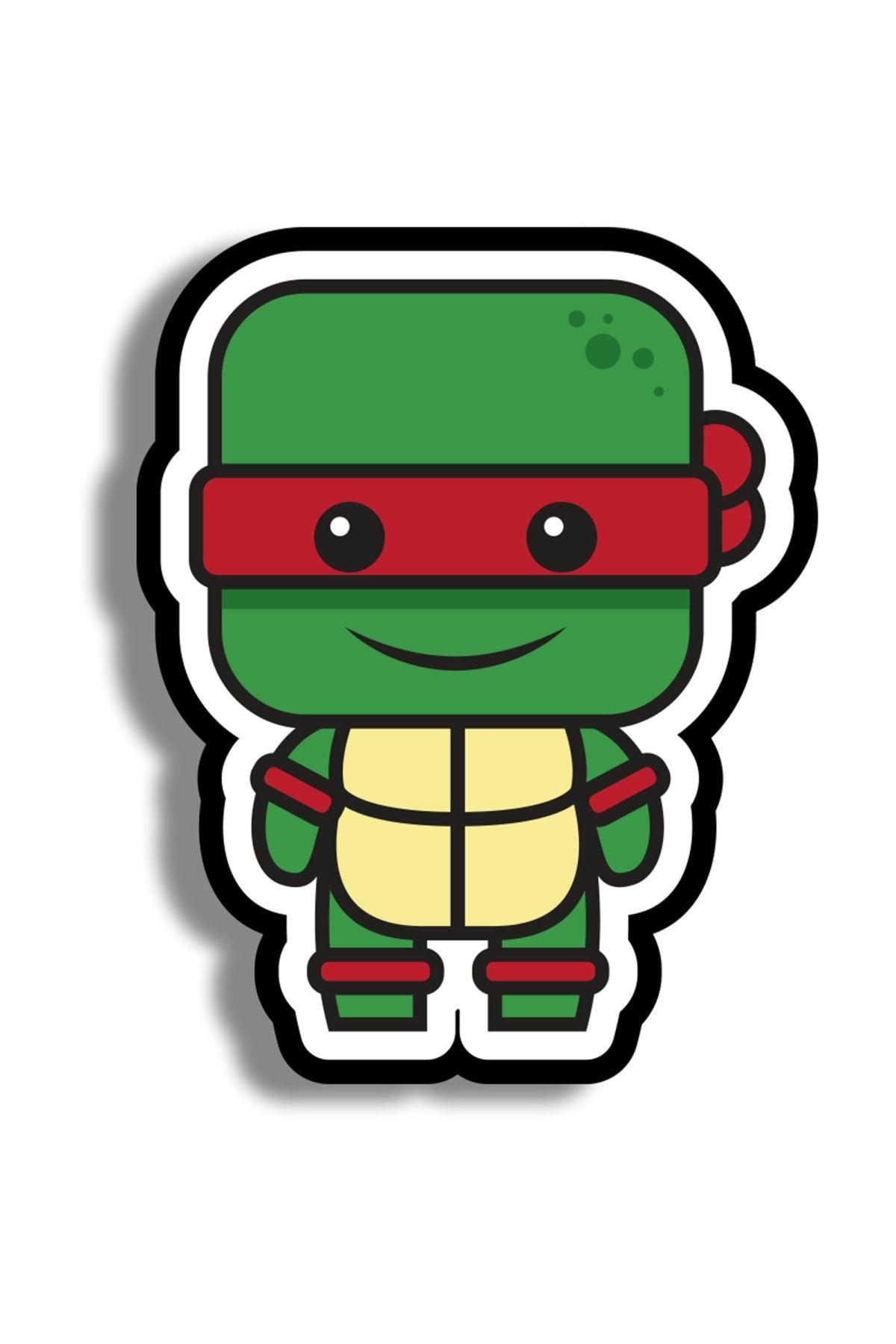 wonderlike Ninja Turtle RedAhşap Mini Rozet