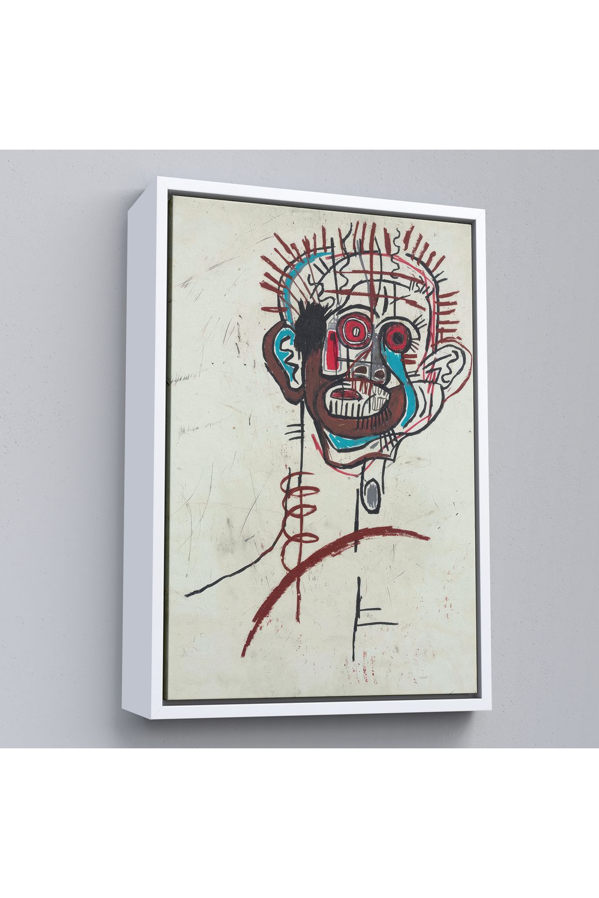 Çerçeveli Jean-Michel Basquiat - İsimsiz Tablo - Untitled-7441