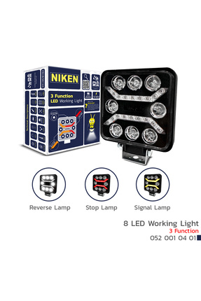 ÇALIŞMA LAMBASI PRO 8 LED 3 FONKSIYON KARE Image 0