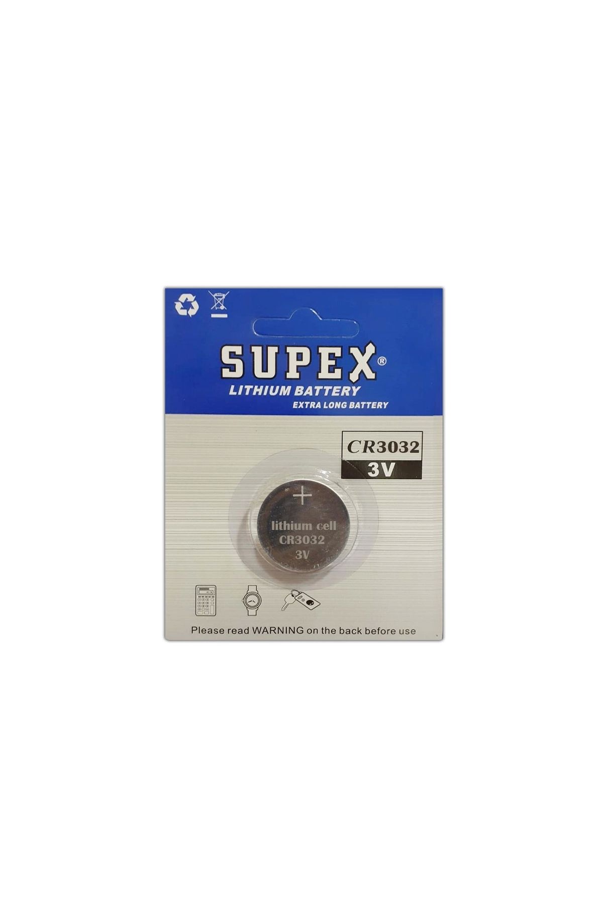 Supex Pil Düğme 3032 3v Tekli