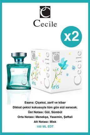 Iris Başdöndüren Koku Kalıcı Etki Parfüm Seti Edt 100 Ml. X2 Image 0