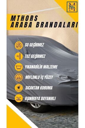 Tüm Sedan Araçlara Uyumlu Oto Araba Brandası - Örtüsü - Çadırı Miflonlu Su Geçirmez Araç Çadırı Image 1