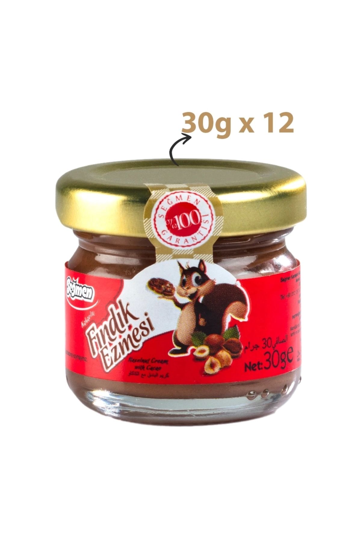 SeğmenFındık Ezmesi Kavanoz30g (12’li)