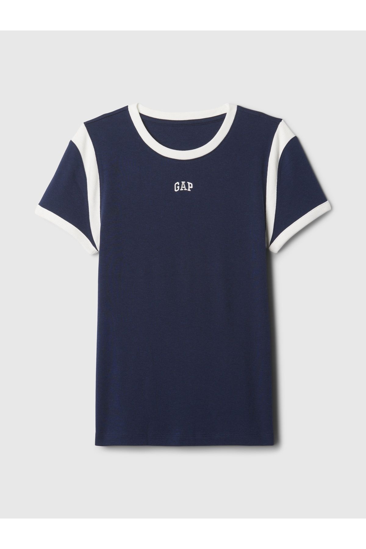 Kadın Lacivert Modern Mini Gap Logo T-Shirt