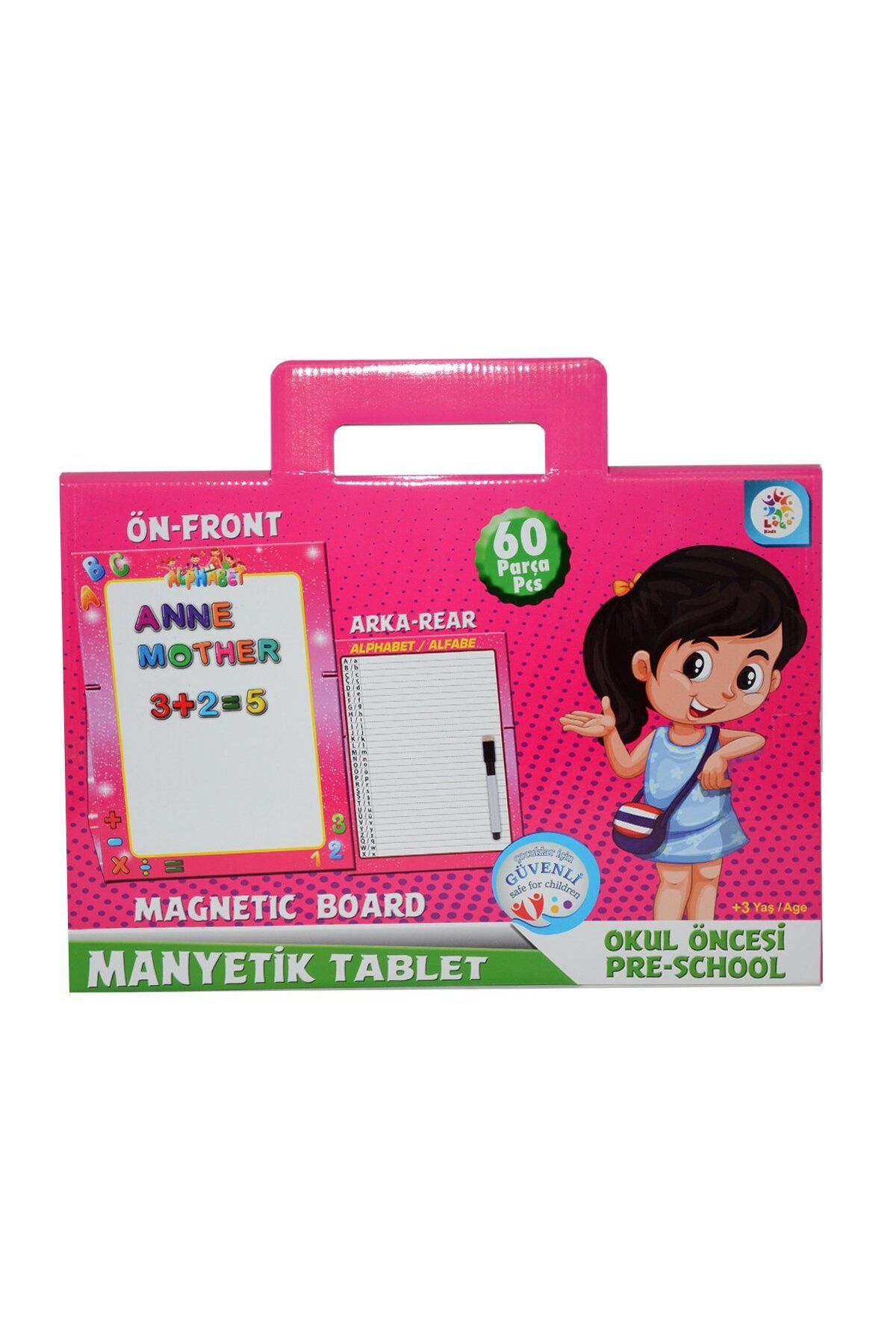 İZZSAA LC7164 Laço, ManyetikTablet Pembe