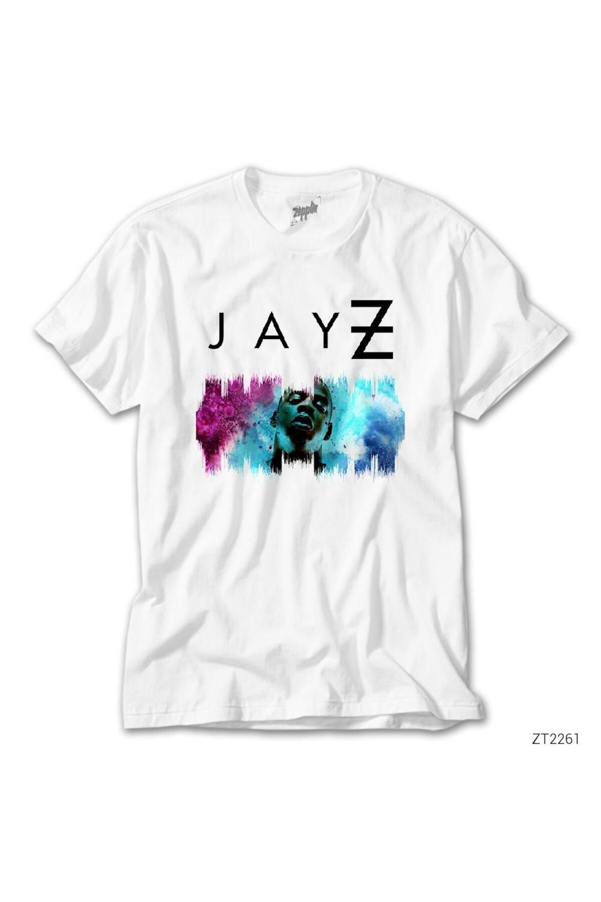 wuqhu Jay Z Colorful CloudBeyaz Tişört