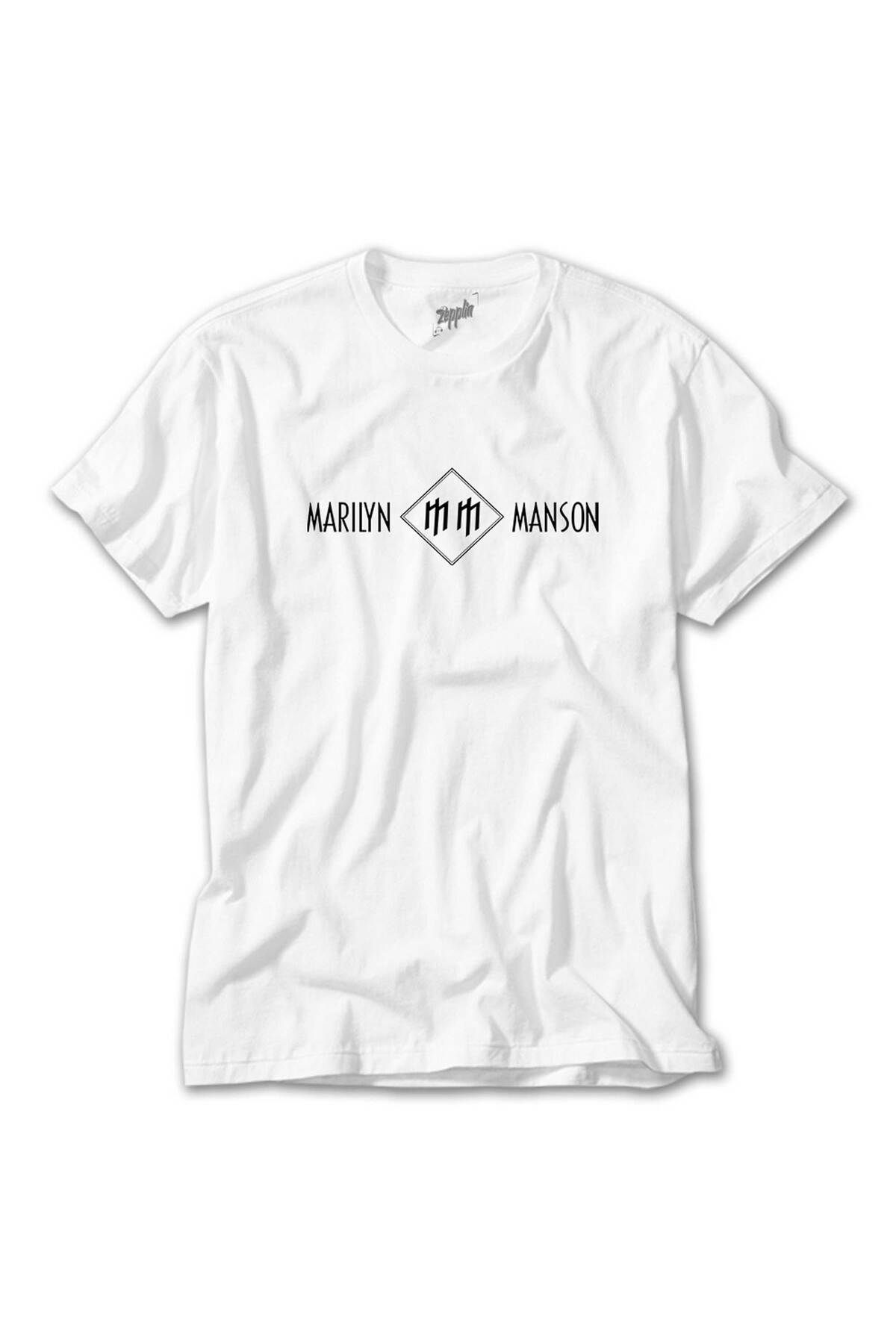 WAKHA Marilyn Manson Logo andText Beyaz Tişör...