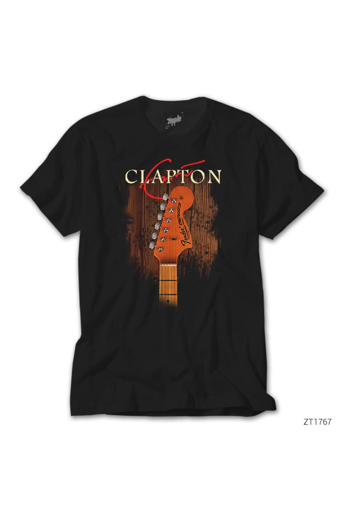 WAKHA Eric Clapton GuitarSiyah Tişört