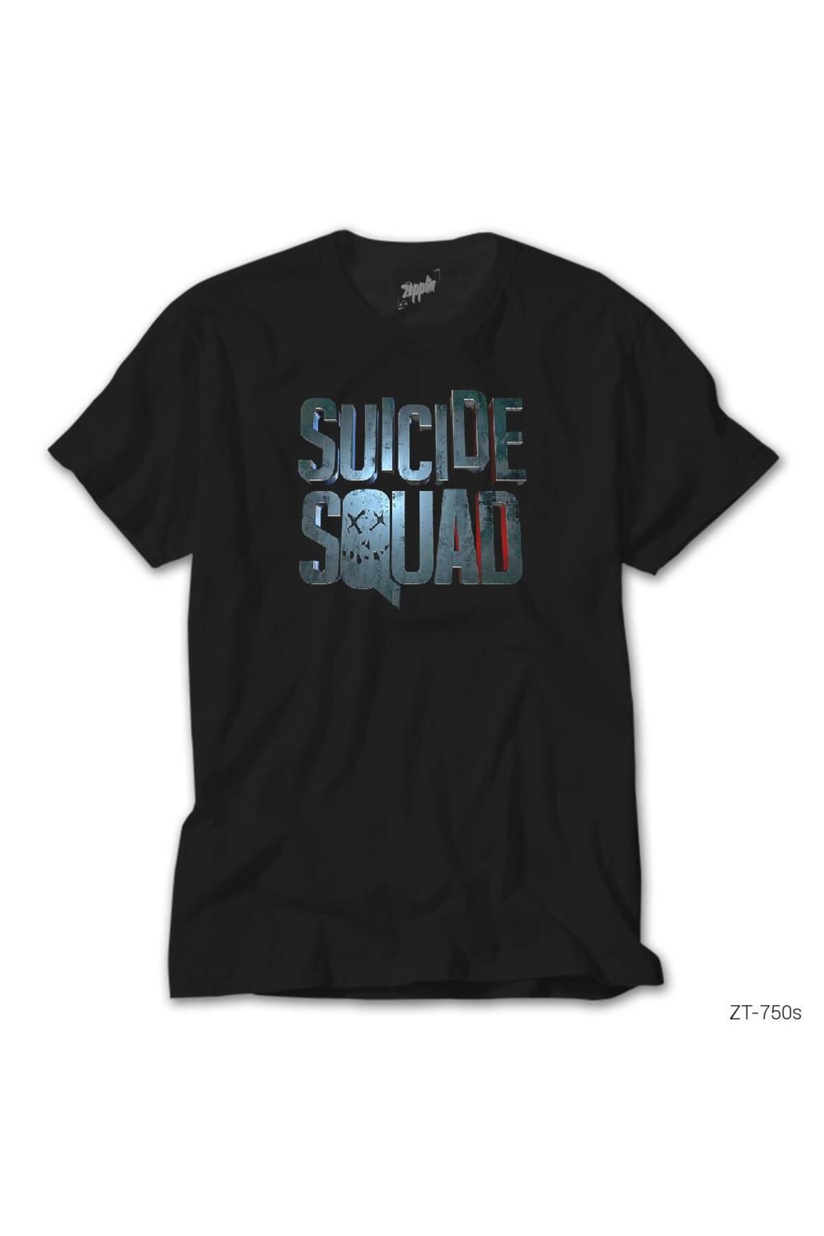 wuqhu Suicide Squad LogoSiyah Tişört