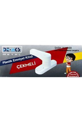 Pencere Emniyet Mandalı Kilidi Çocuk Hırsız Kilidi Çekmeli PLASTİK Image 2