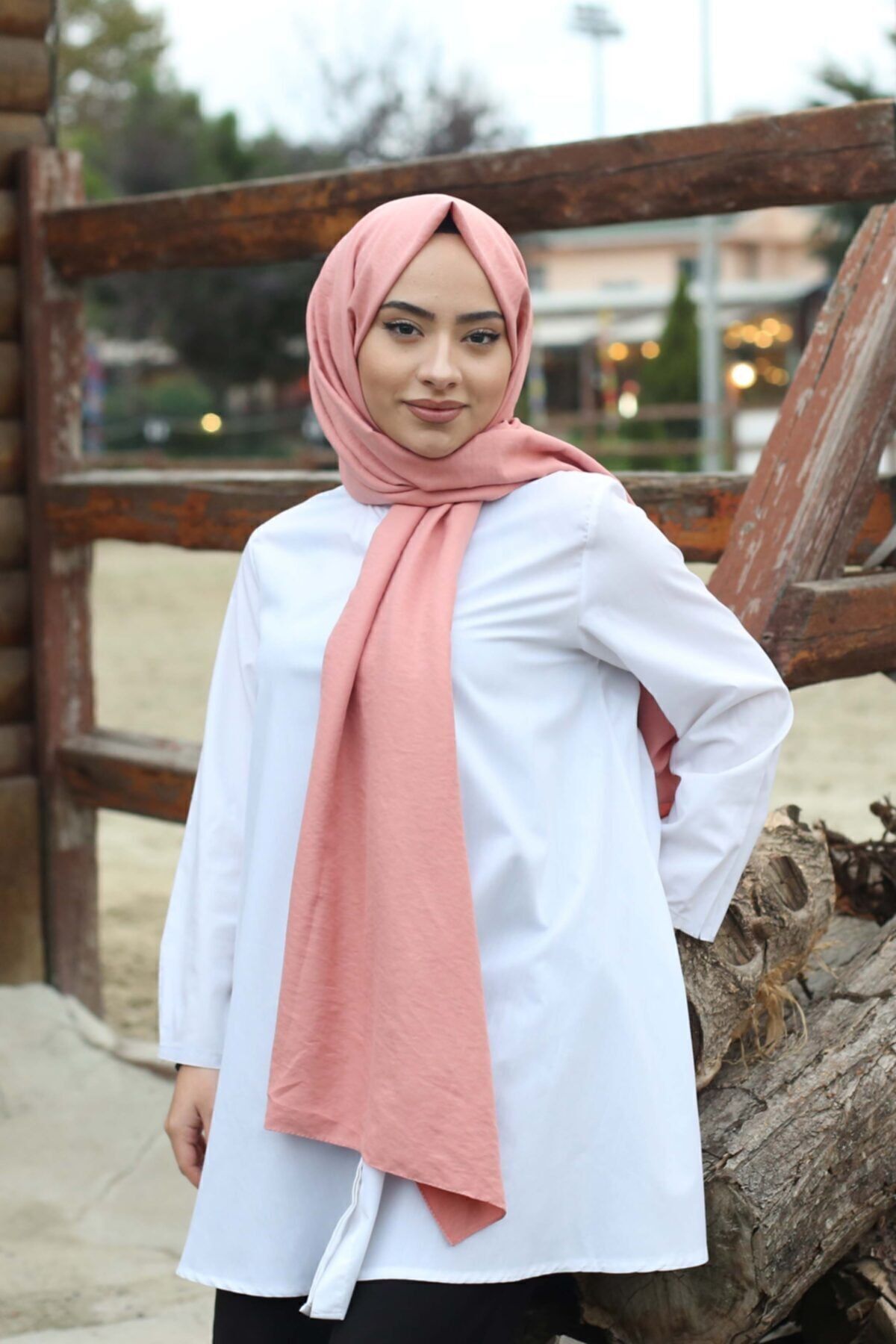 مدل شال کتان کراس جاز حجاب -پودر