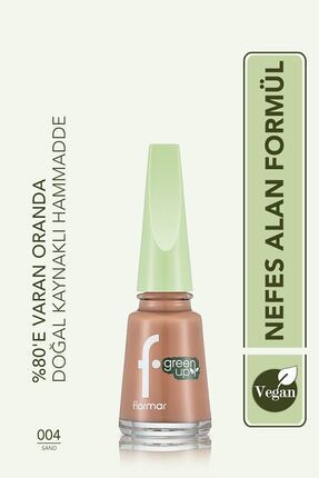 Parlak Bitişli Nefes Alabilen Vegan Oje Green Up Nail Enamel-004 Sand-4251903324014 Image 0