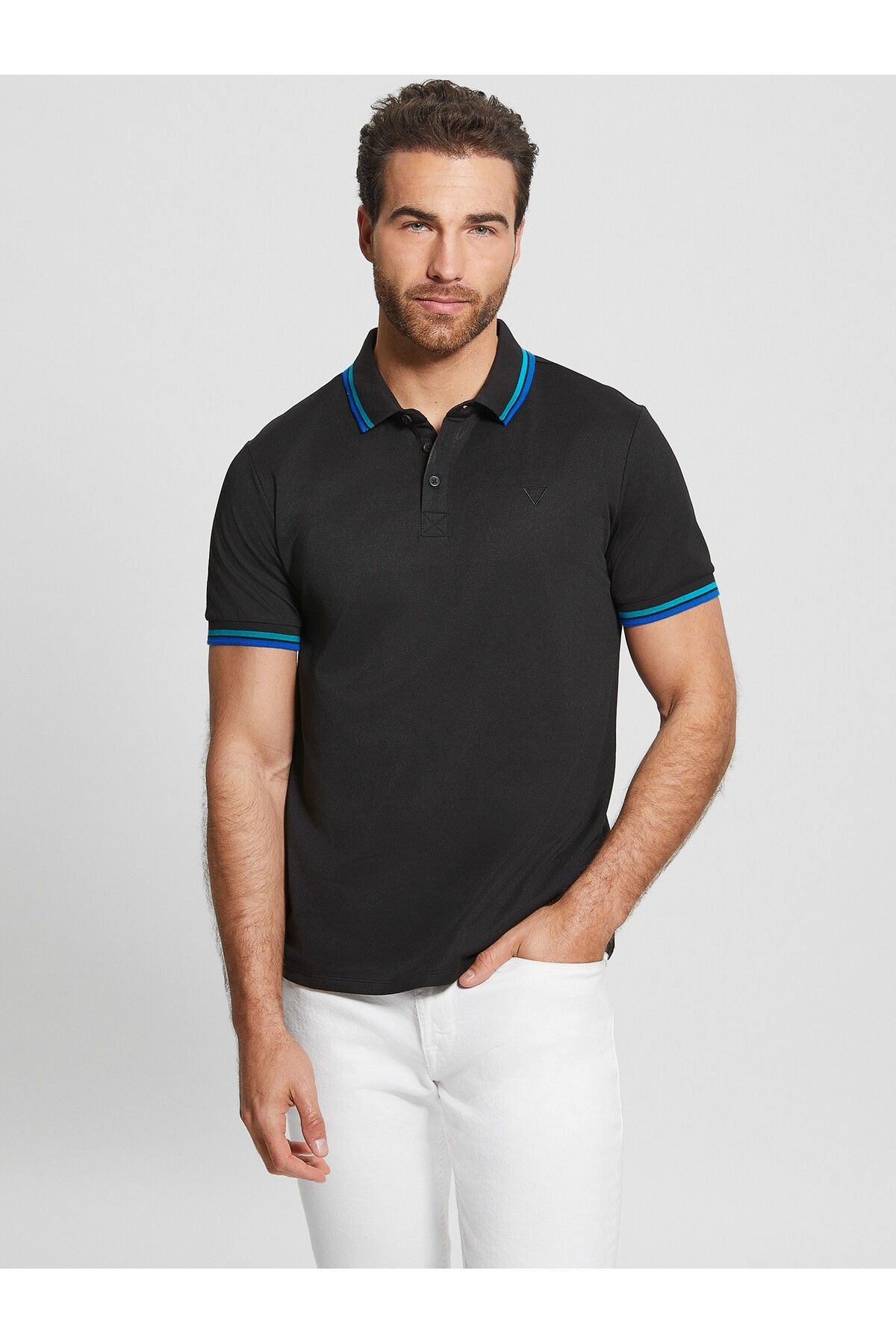 GuessPorts Pique ErkekRegular Fit Polo T-Shir...