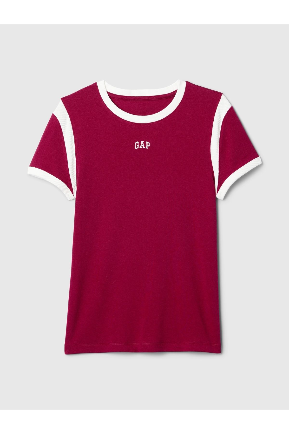 Kadın Kırmızı Modern Mini Gap Logo T-Shirt