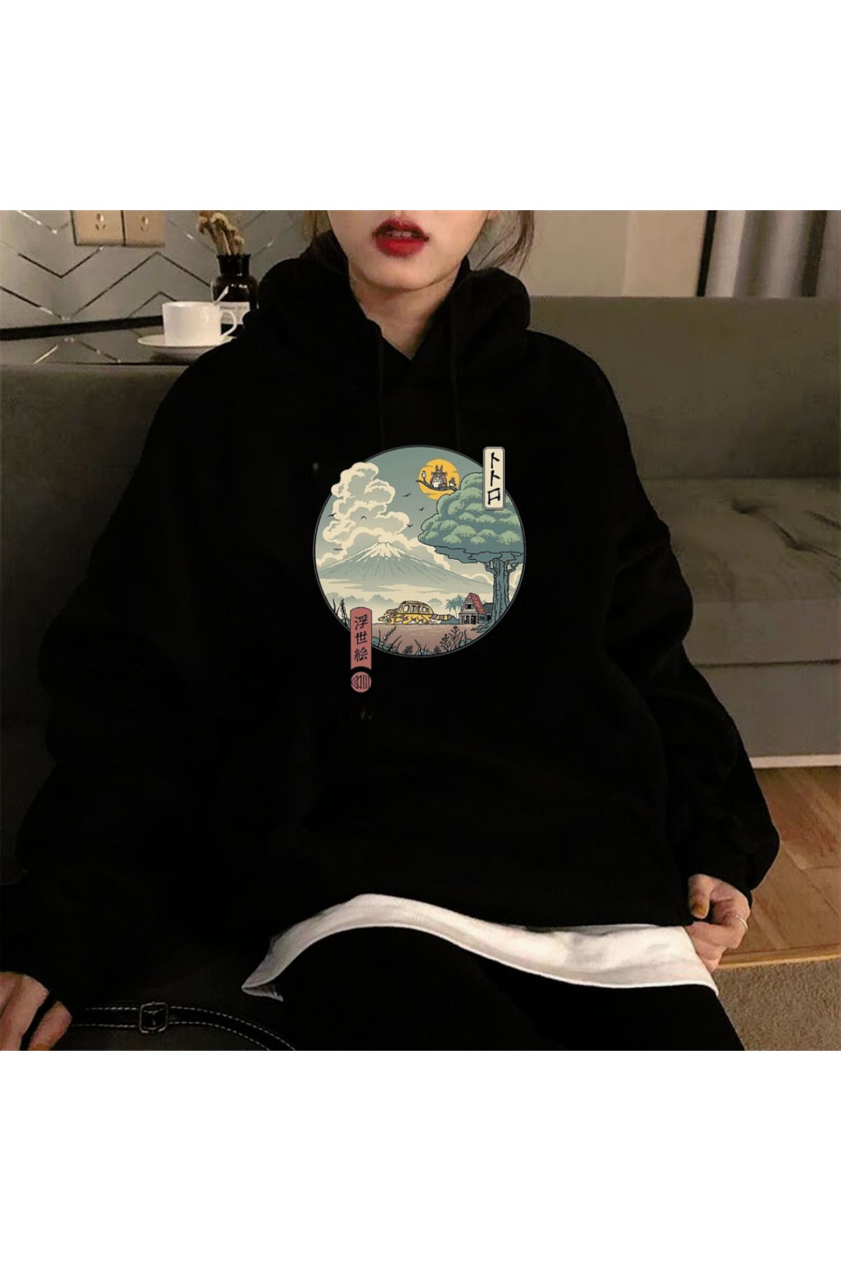 DESTİNE Loots  Anime TotoroOversize Hoodie