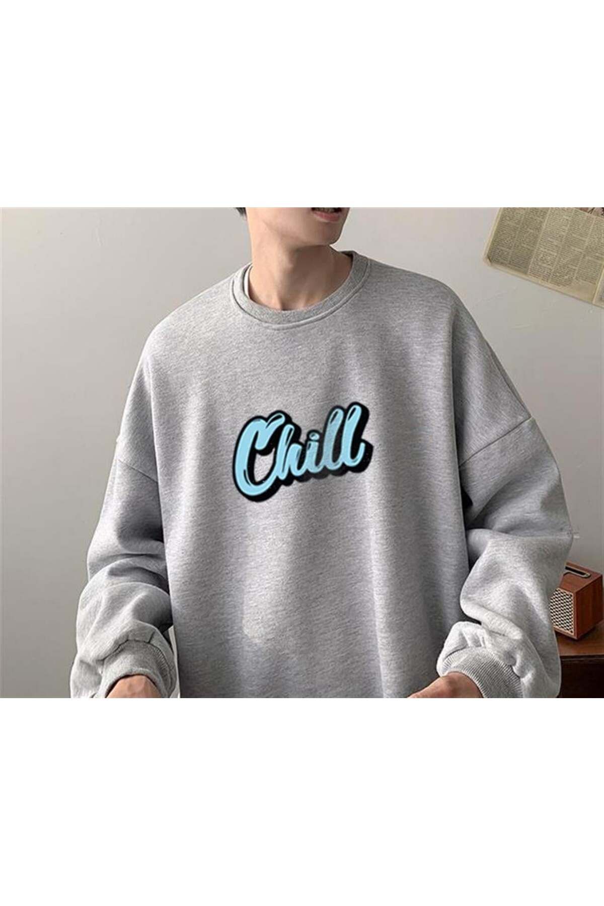 DESTİNE Loots  Chill BlueBaskılı Gri Unisex O...