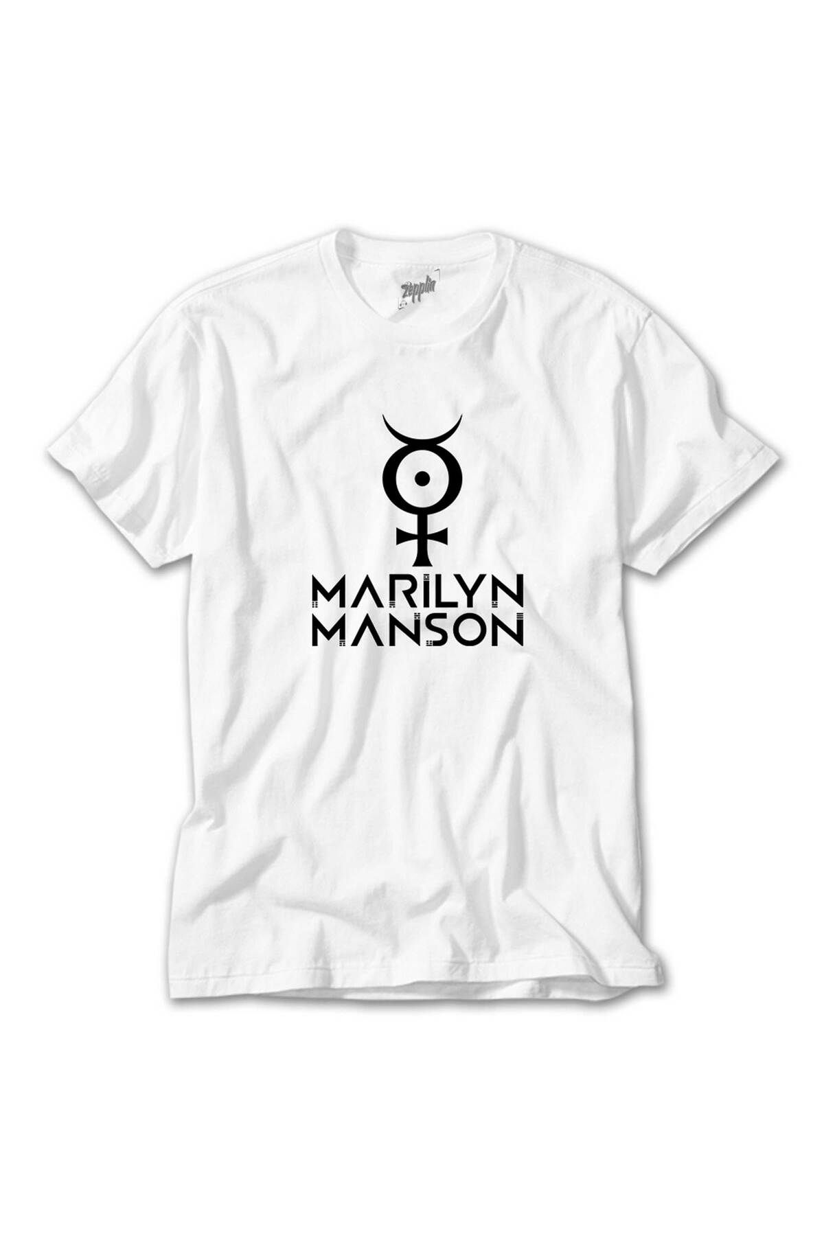 WAKHA Marilyn Manson Logo 2Beyaz Tişört