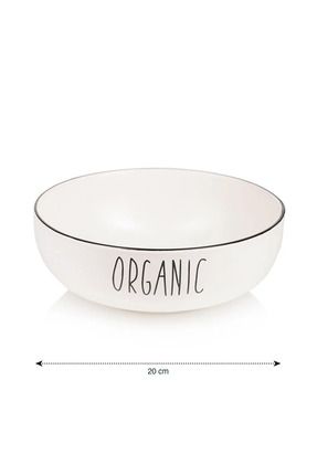 LCW HOME Siyah Baskılı Yazı Baskılı Seramik Salata Kasesi 20 Cm Image 3