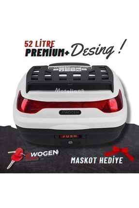 Wogen 52 Lt Motosiklet Arka Çantası Beyaz Image 1