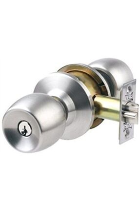 Topuzlu Kapı Kilidi Kolu Amerikan Gri Saten Oda Kilitli Kol Otel Tipi Prinç Kilit Göbeği Image 1