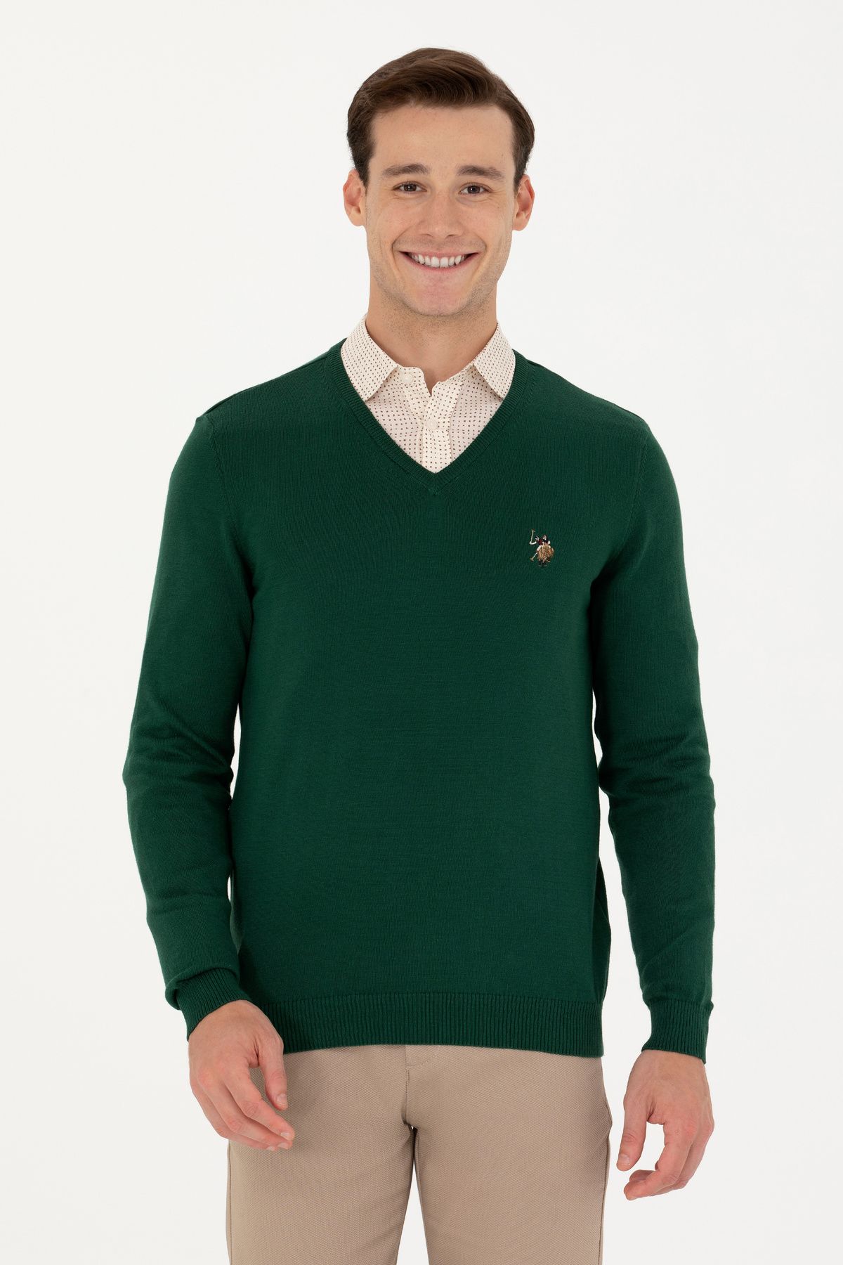 U.S. Polo Assn.Erkek YeşilBasic Kazak 5026900...