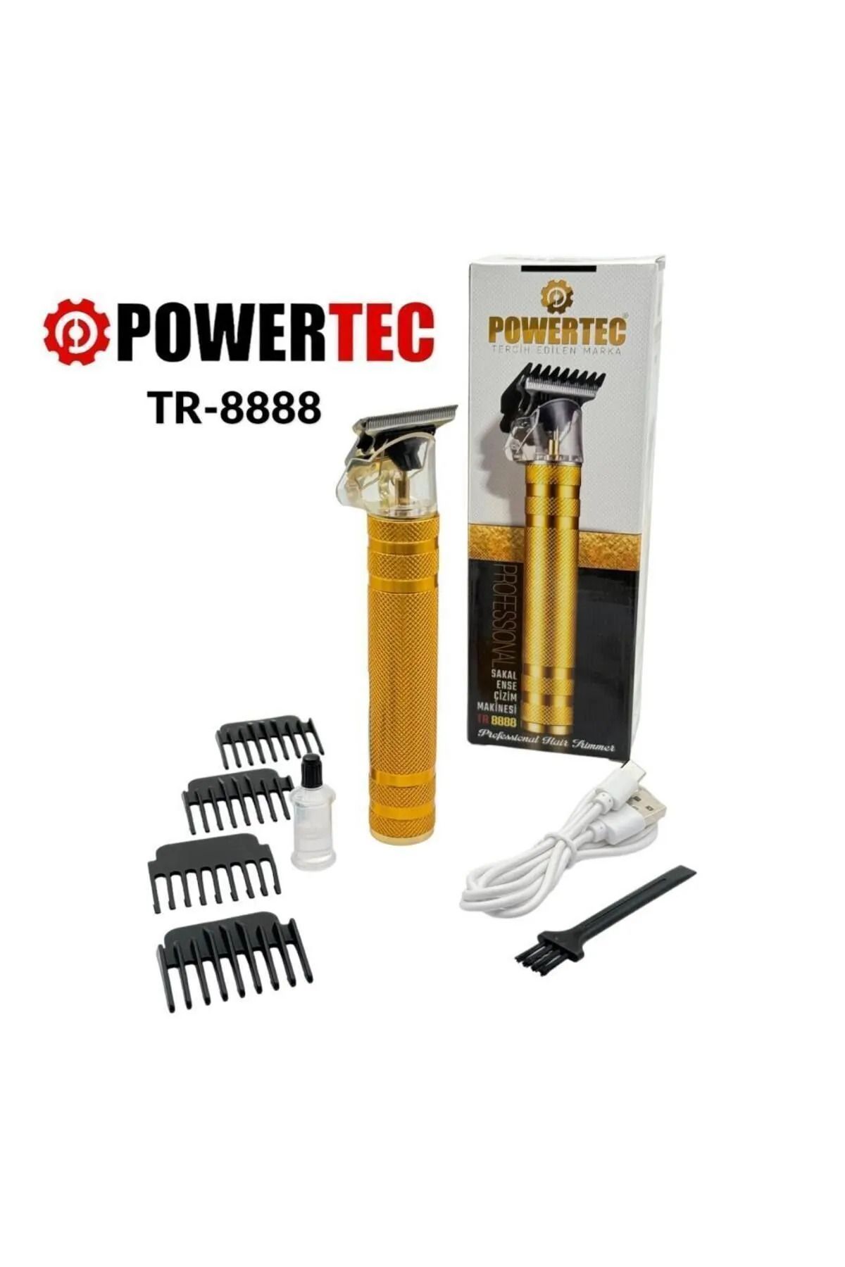 Powertec TR-8888 ProfesyonelUsb Şarjlı Sakal...