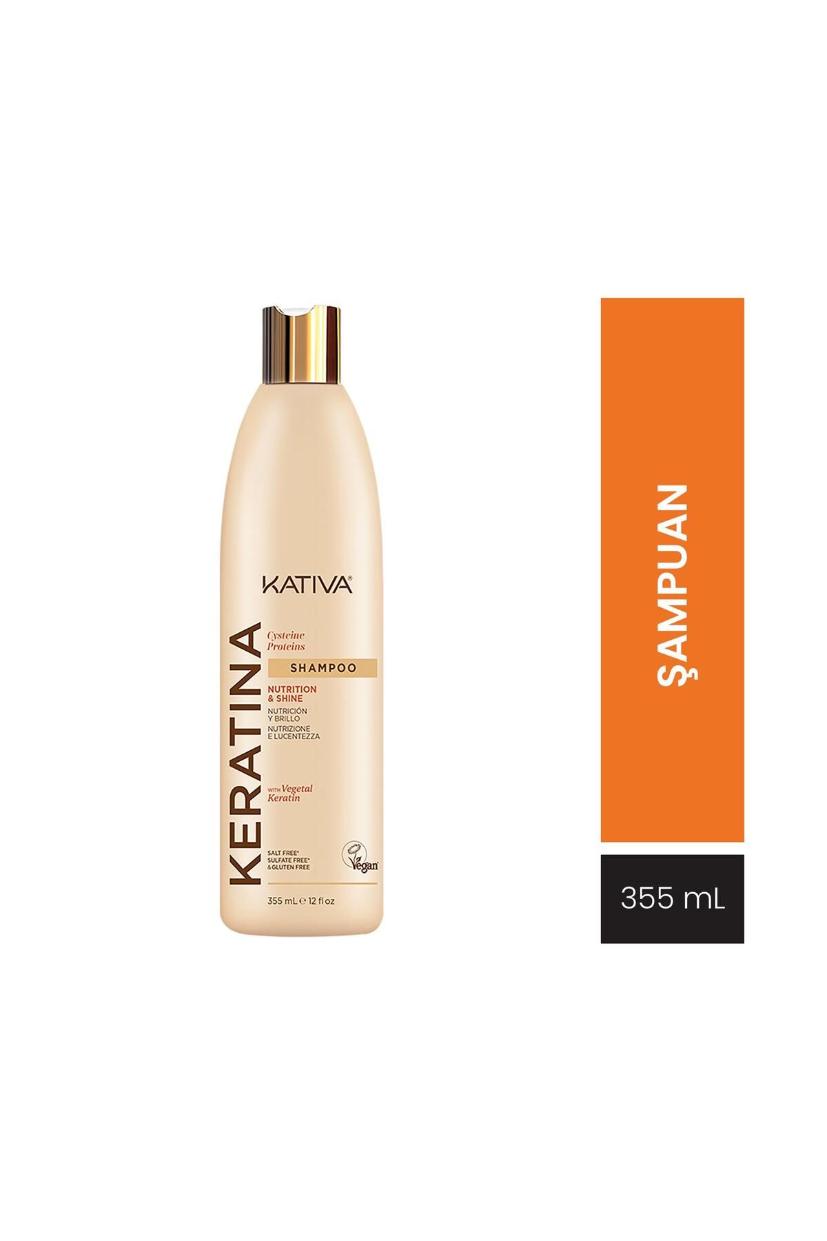 Kativa Keratina Shampoo 355mL - Yumuşaklık ve...