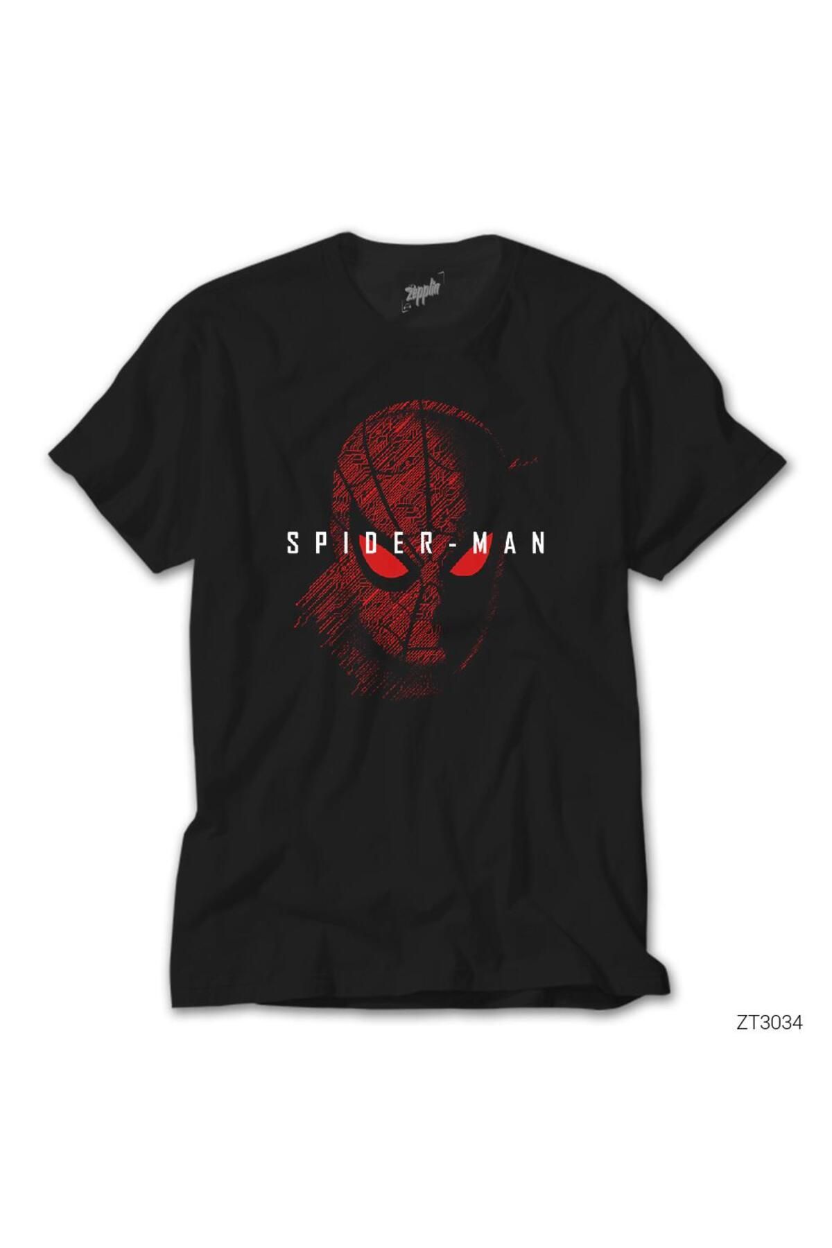 wuqhu Spiderman SketchedSiyah Tişört