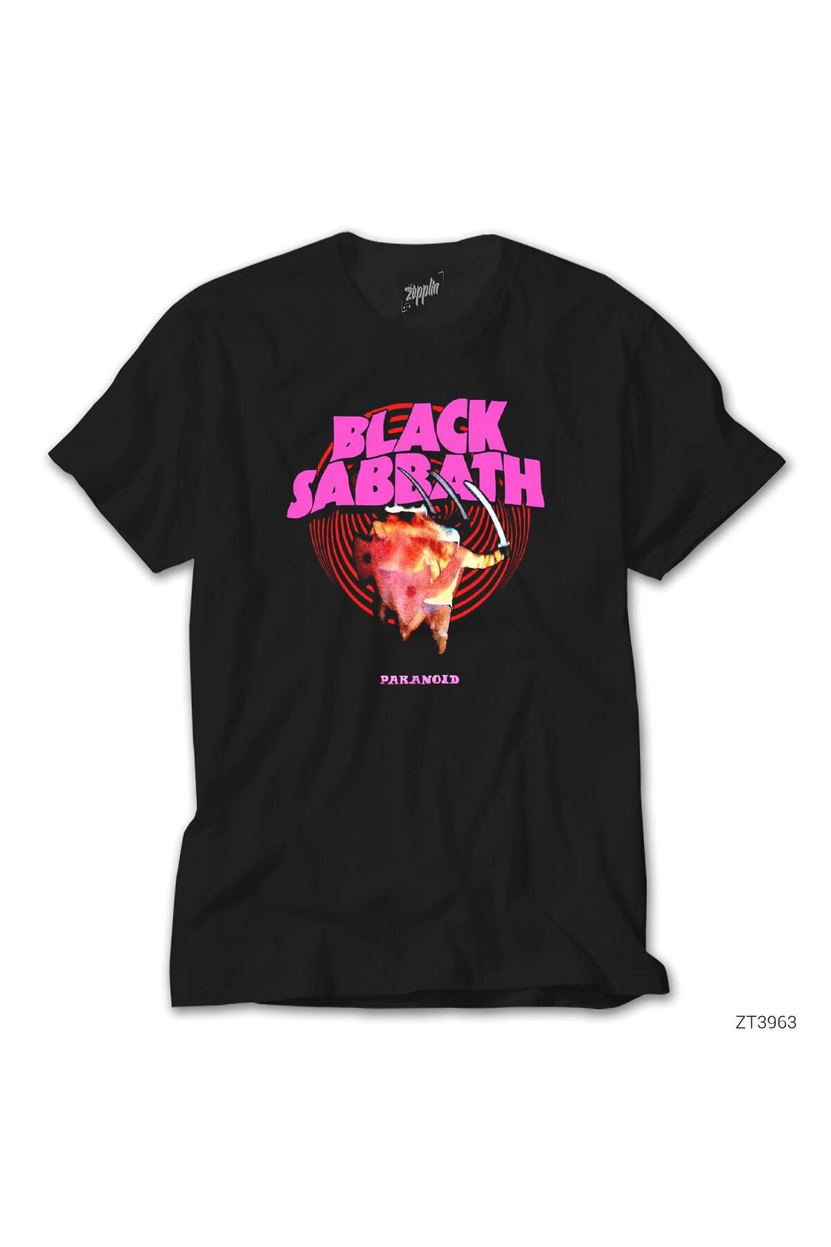 WAKHA Black Sabbath ParanoidBlack Siyah Tişör...