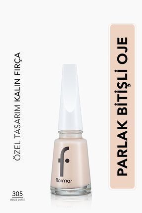 Klasik Parlak Bitişli Yüksek Pigmentli Oje -nail Enamel- 305 Beıge Latte New- 8682536035835 Image 0