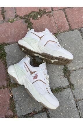 U.S. POLO  ORTABETİK CİLT SPOR AYAKKABI 880368 ISABELLA BEJ Image 5