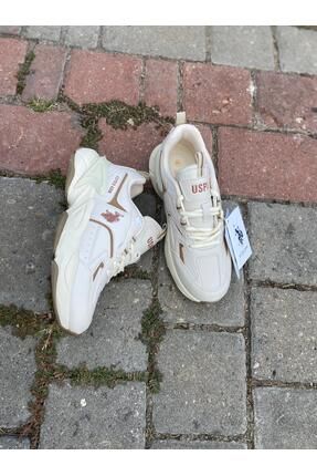 U.S. POLO  ORTABETİK CİLT SPOR AYAKKABI 880368 ISABELLA BEJ Image 7