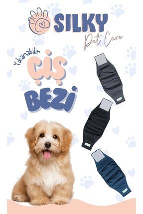 Erkek Köpek Yıkanabilir Çiş Bel Bandı / 5 Süper Emici 1 Yıkanabilir Ped - Süper Emici Ve Sızdırmaz Image 7