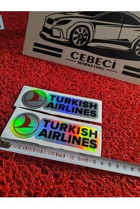 TURKISH AIRLANCE HOLOGRAM 2 ADET STİCKER OTO-MOTO AKSESUAR Image 1