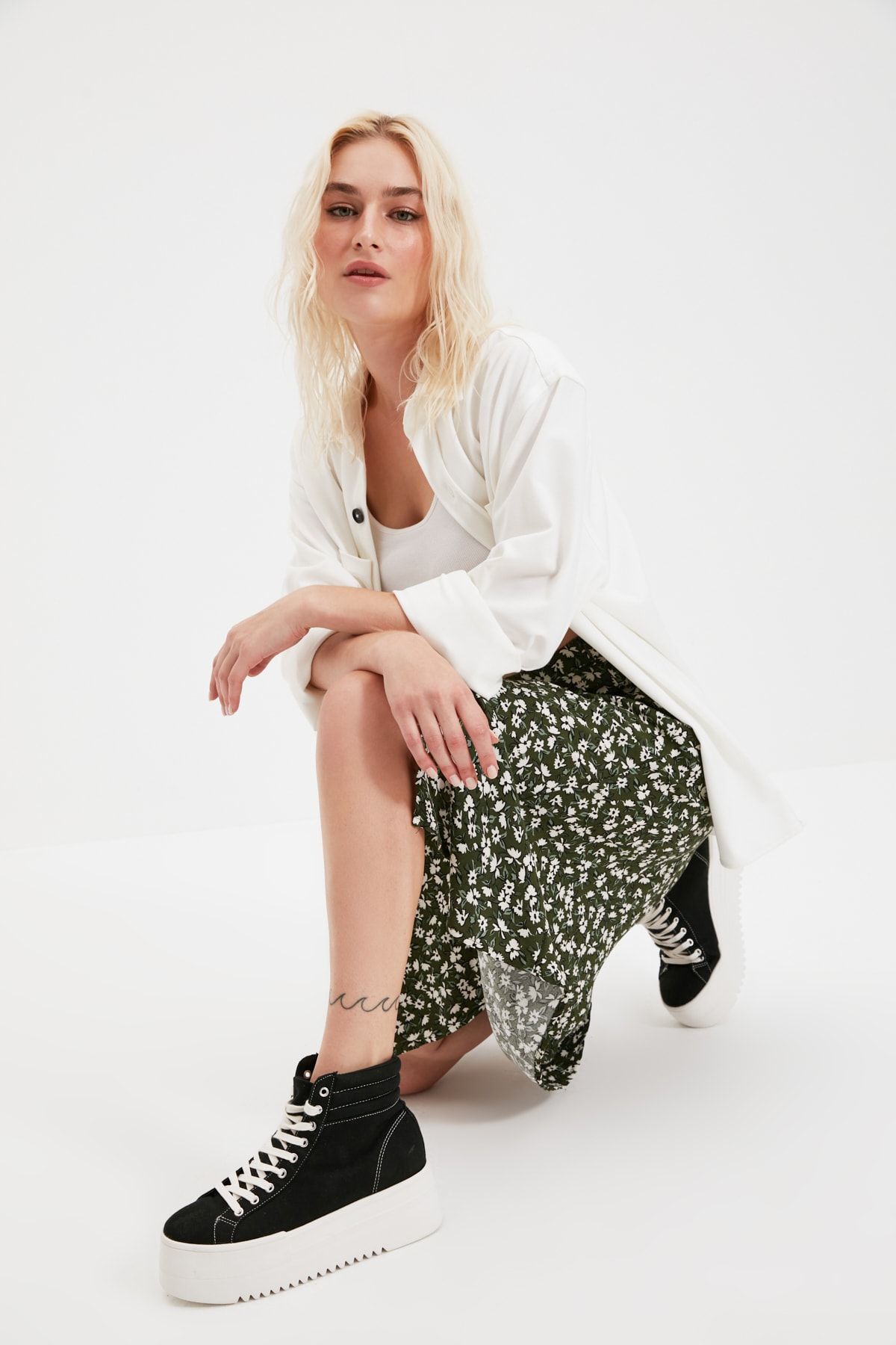Buy Midi A Line A Line Woven Skirt Online Palestine Ubuy