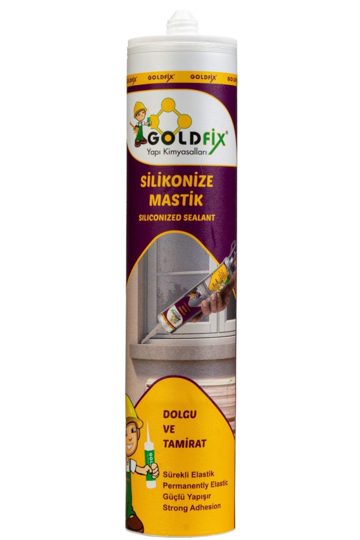 GOLDFİX Silikonize Mastik 450 gr Gri