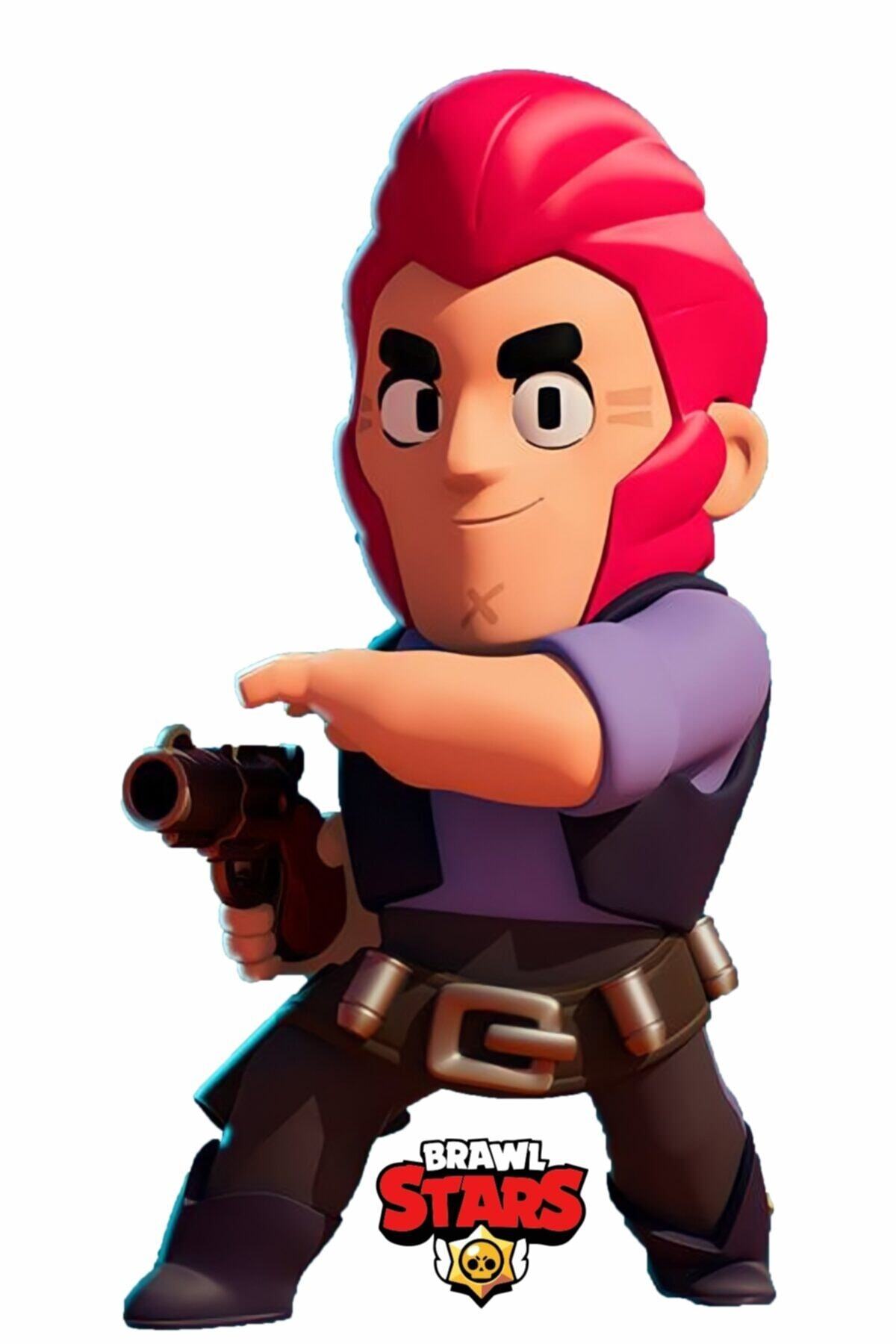 dakik reklam Brawl Stars Colt Maket Figür Ayaklı 2d Maket Doğum Günü Organizasyon Dekor Hediye 100cm