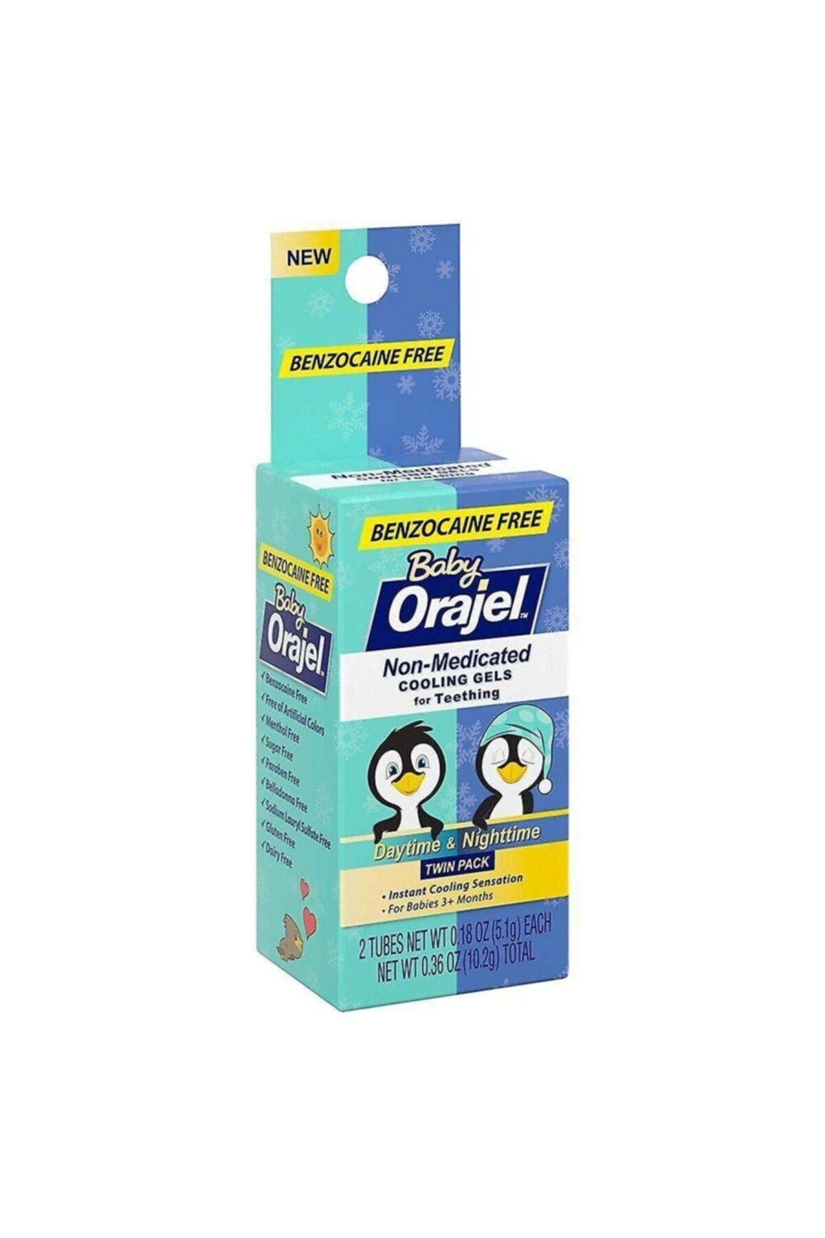 Orajel Baby Diş Çıkarma Için Bebek Soğutma Jelleri, Gündüz Ve Gece, 0.36 Oz